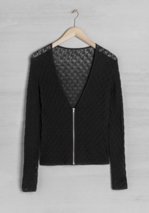& other stories Knitted cardigan Black